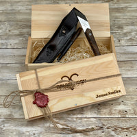 Kiridashi Wood Carving Knife 1/8 inch N690 Steel Blade with Leather Sheath