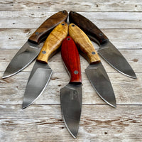 Hunting Knife N690 Steel Blade Wood Handle with Leather Sheath, Skinner Knife