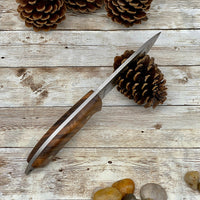 Hunting Knife Camping Knife with Personalized Wood Handle and Leather Sheath for Gift Walnut/Wenge Handle Bohler N690 Bushcraft Knife
