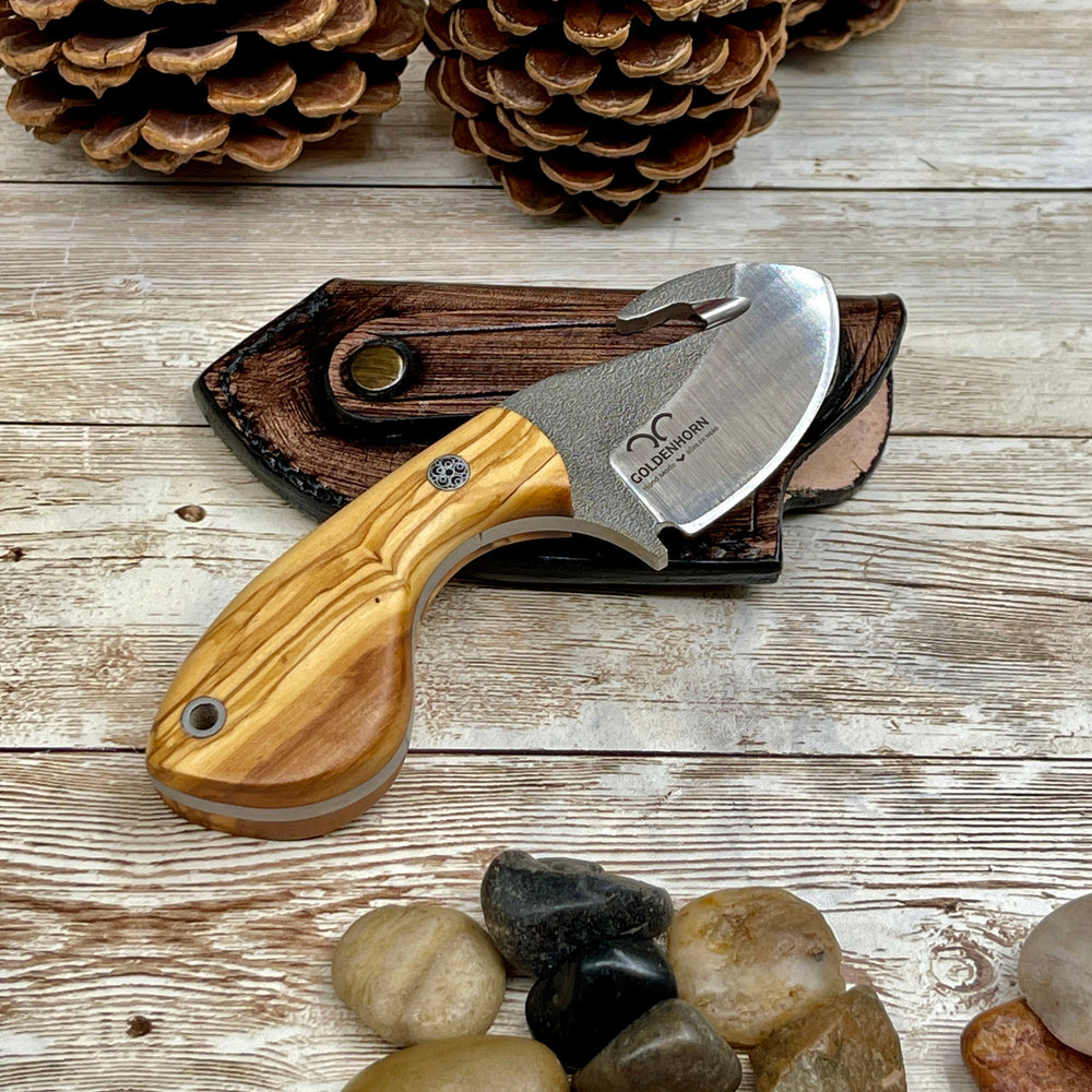 Skinning Knife, Skinner Knife, Skinner, Deer Skinner Knife, Cute Knife, Small Knife, Olive Handle, Gut Hook Knife, Camping Knife